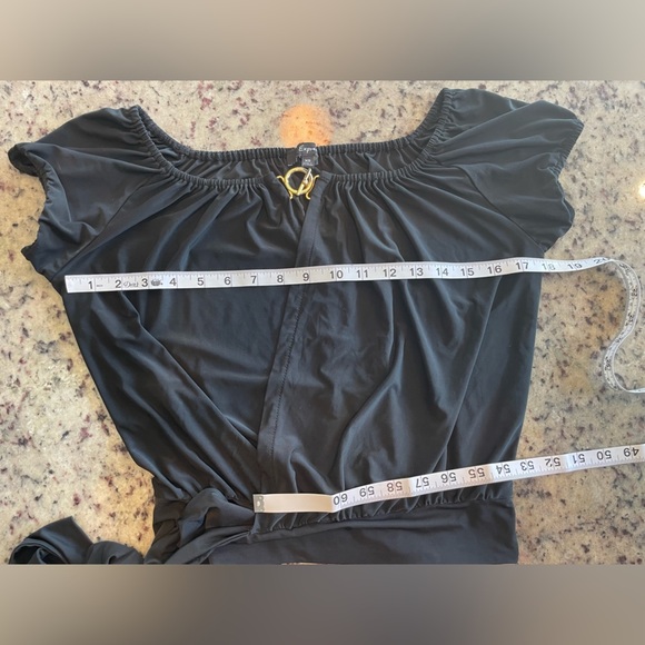 Women’s express Y2K cropped off shoulder wrap top size extra small - Picture 5 of 6